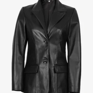 Womens Two Buttoned Black Blazer